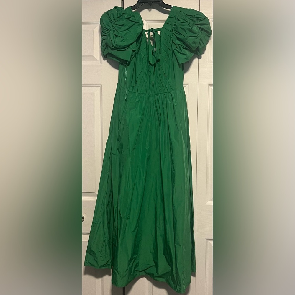 Antonio Melani Green Puff Sleeve Maxi Dress